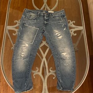 G-Star Relaxed Fit Distressed Denim Jeans
